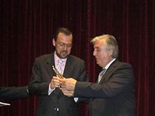 D. Alberto Ortiz. (Turismo Andaluz) y D. José Luis Ramil. Presidente de la Asociación de Grupos Comerciales (AGRUPA).